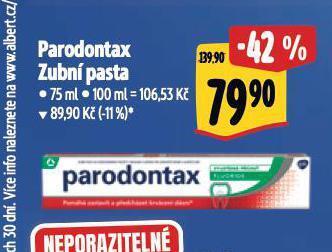 Albert Parodontax zubní pasta nabídka