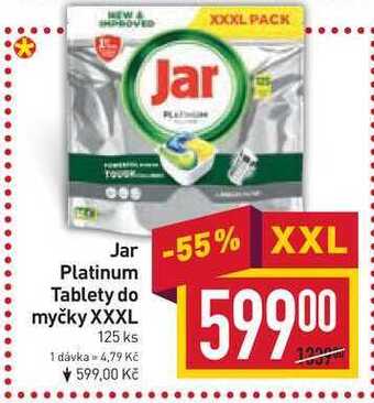 Billa Jar platinum tablety do myčky xxxl 125 ks nabídka