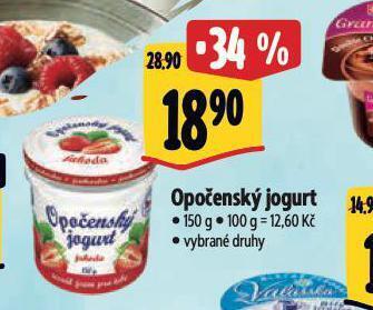 Albert Opočenský jogurt nabídka