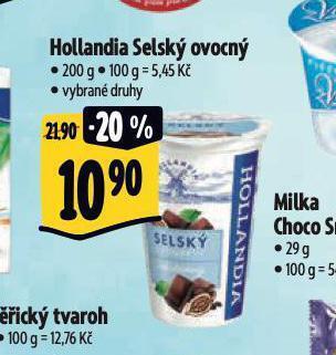 Albert Hollandia selský jogurt nabídka