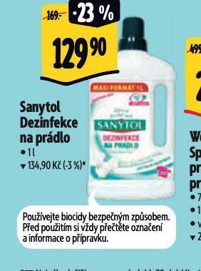 Albert Sanytol dezinfekce na prádlo nabídka
