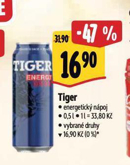 Albert Tiger energy drink nabídka