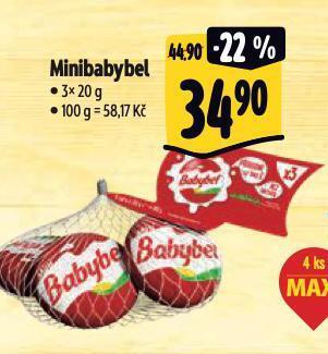 Albert Minibabybel sýr nabídka
