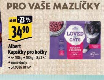 Albert Kapsičky pro kočky nabídka