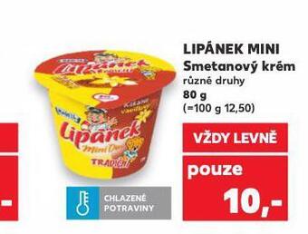 Kaufland Lipánek maxi smetanový krém nabídka