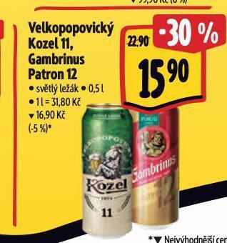 Albert Pivo velkopopovický kozel nabídka