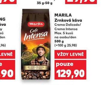 Kaufland Marila zrnková káva nabídka