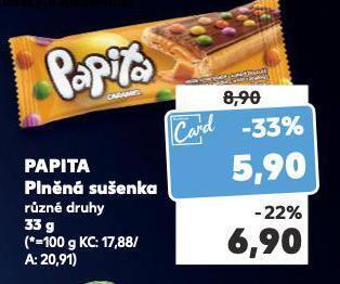 Papita plněná sušenka