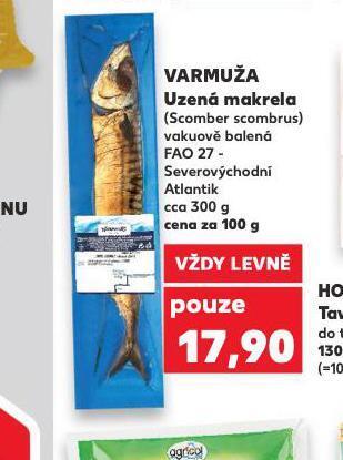 Kaufland Varmuža uzená makrela nabídka