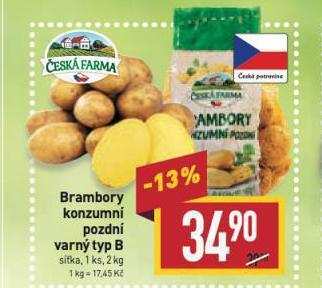 Billa Brambory konzumní pozdní nabídka