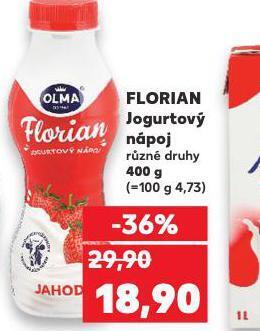 Kaufland Florian jogurtový nápoj nabídka