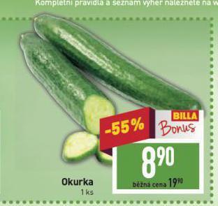Billa Okurka nabídka