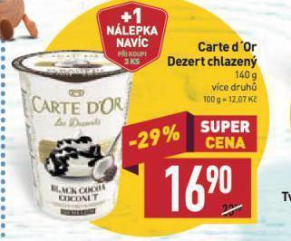 Billa Carte d'or dezert nabídka