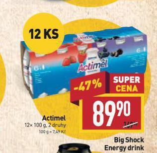 Billa Actimel nabídka