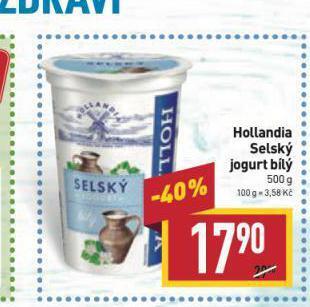 Billa Hollandia selský jogurt nabídka