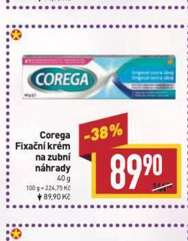Billa Corega fixační krém na zubní náhrady nabídka