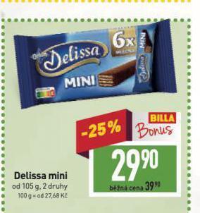 Billa Delissa mini nabídka