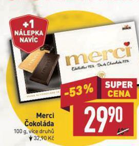 Billa Merci čokoláda nabídka