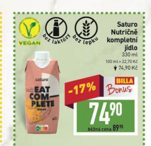 Saturo nutričně kompletní jídlo