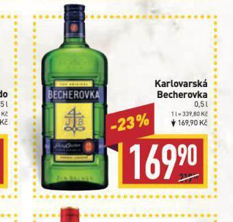 Billa Karlovarská becherovka nabídka