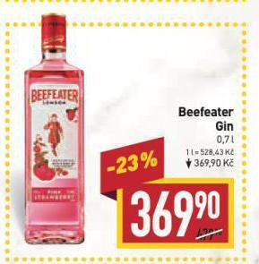 Billa Beefeater gin nabídka