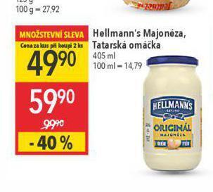 Globus Hellmann's majonéza nabídka