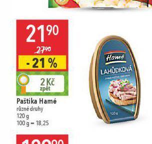 Globus Paštika hamé nabídka