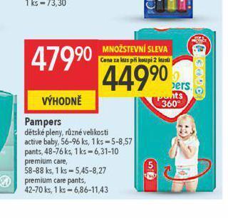 Globus Pampers pleny nabídka