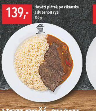 Globus Hovězí plátek po cikánsku s dušenou rýží nabídka