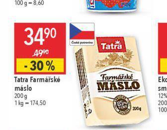 Globus Tatra farmářské máslo nabídka