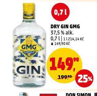 Penny Market Dry gin gmg nabídka
