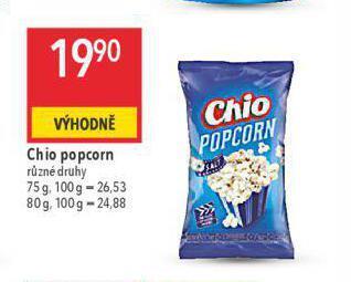 Globus Chio popcorn nabídka