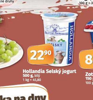 Coop Hollandia selský jogurt nabídka