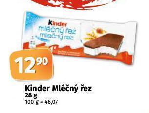 Coop Kinder mléčný řez nabídka
