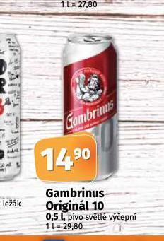 Coop Pivo gambrinus nabídka
