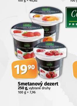 Coop Smetanový dezert nabídka