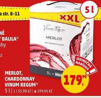 Penny Market Merlot vinum regum, 5 l nabídka