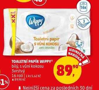 Penny Market Toaletní papír wippy, 16 rolí nabídka