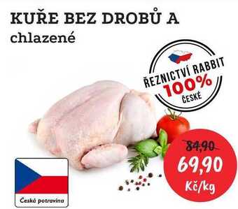 RABBIT řeznictví Kuře bez drobů a chlazené 1kg nabídka