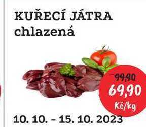 RABBIT řeznictví Kuřecí játra chlazená 1kg nabídka