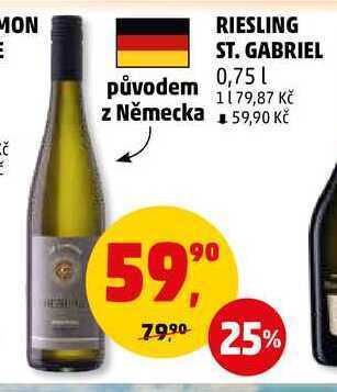 Penny Market Riesling st. gabriel, 0,75 l nabídka