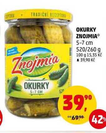 Penny Market Okurky znojmia 5-7 cm, 520 g nabídka