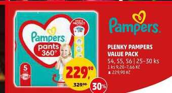 Penny Market Plenky pampers value pack s4, s5, s6, 25-30 ks nabídka