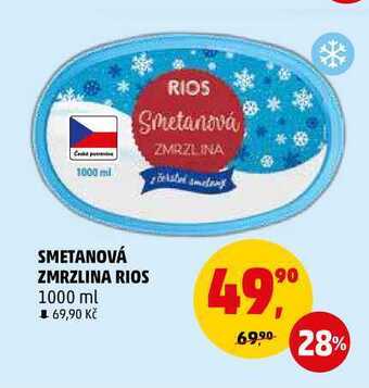 Penny Market Smetanová zmrzlina rios, 1000 ml nabídka