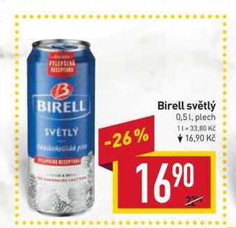 Billa Birell světlý 0,5 l, plech nabídka