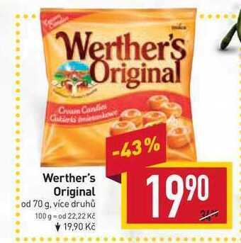 Billa Werther's original od 70 g nabídka