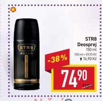 Billa Str8 deosprej 150 ml nabídka