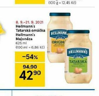 Tesco Hellman´s tatarská omáčka, majonéza nabídka