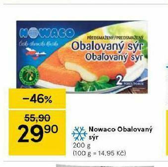 Tesco Nowaco obalovaný sýr nabídka