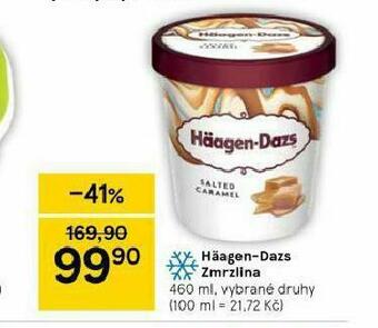Tesco Häagen dazs zmrzlina nabídka